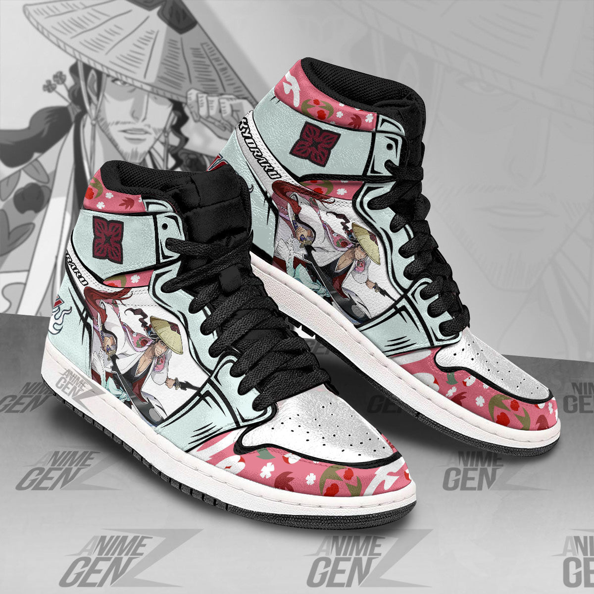 Bleach Shunsui Kyoraku JD Sneakers Custom Anime Shoes