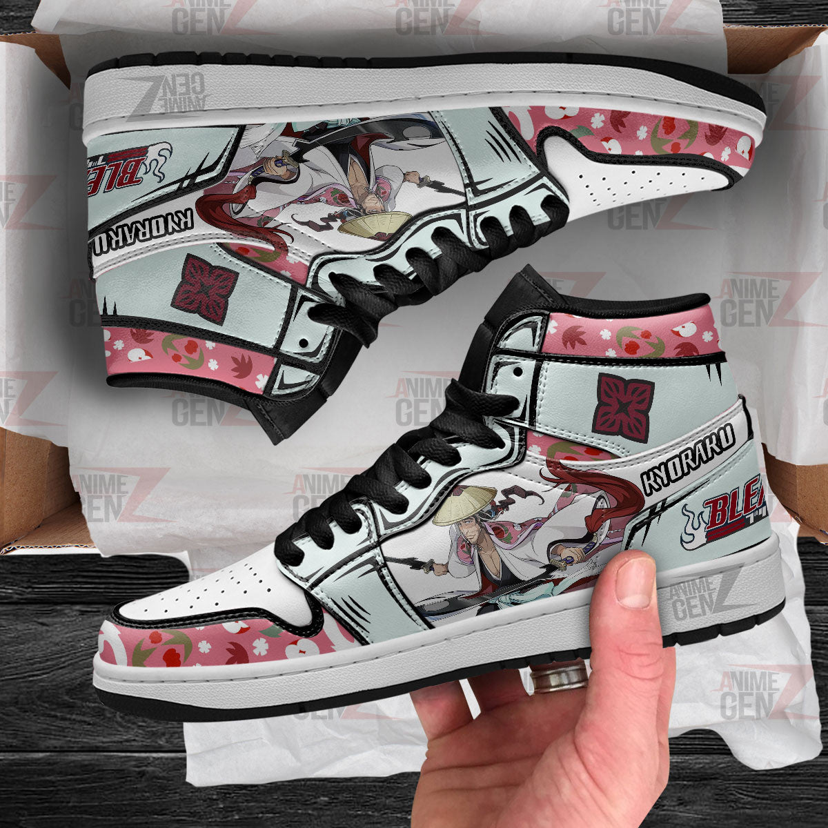 Bleach Shunsui Kyoraku JD Sneakers Custom Anime Shoes