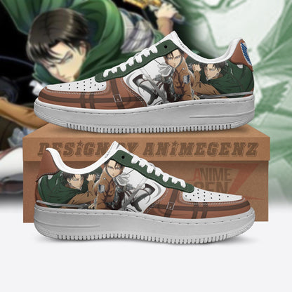 Attack On Titan Levi Ackermann Air Sneakers Custom Anime Shoes