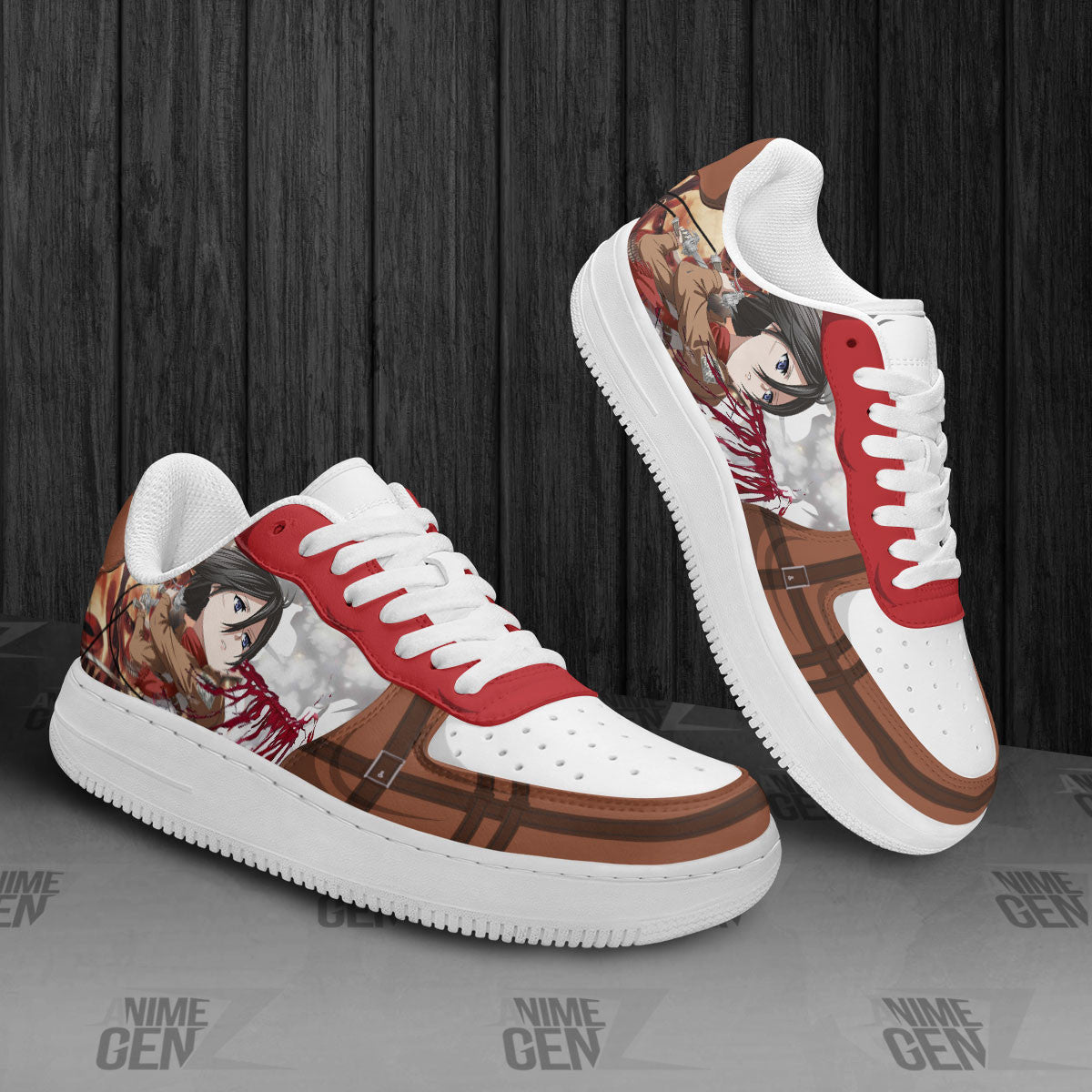 Attack On Titan Mikasa Air Sneakers Custom Anime Shoes