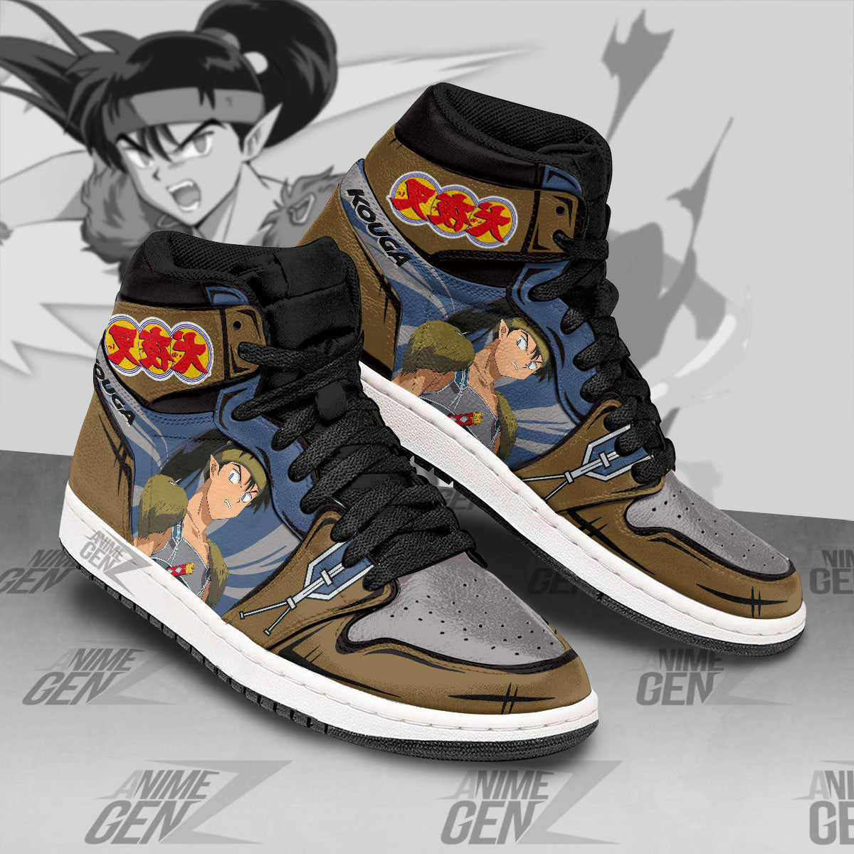 Inuyasha Kouga JD Sneakers Inuyasha Custom Anime Shoes
