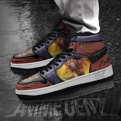 Fuegoleon Vermillion JD Sneakers Black Clover Custom Anime Shoes