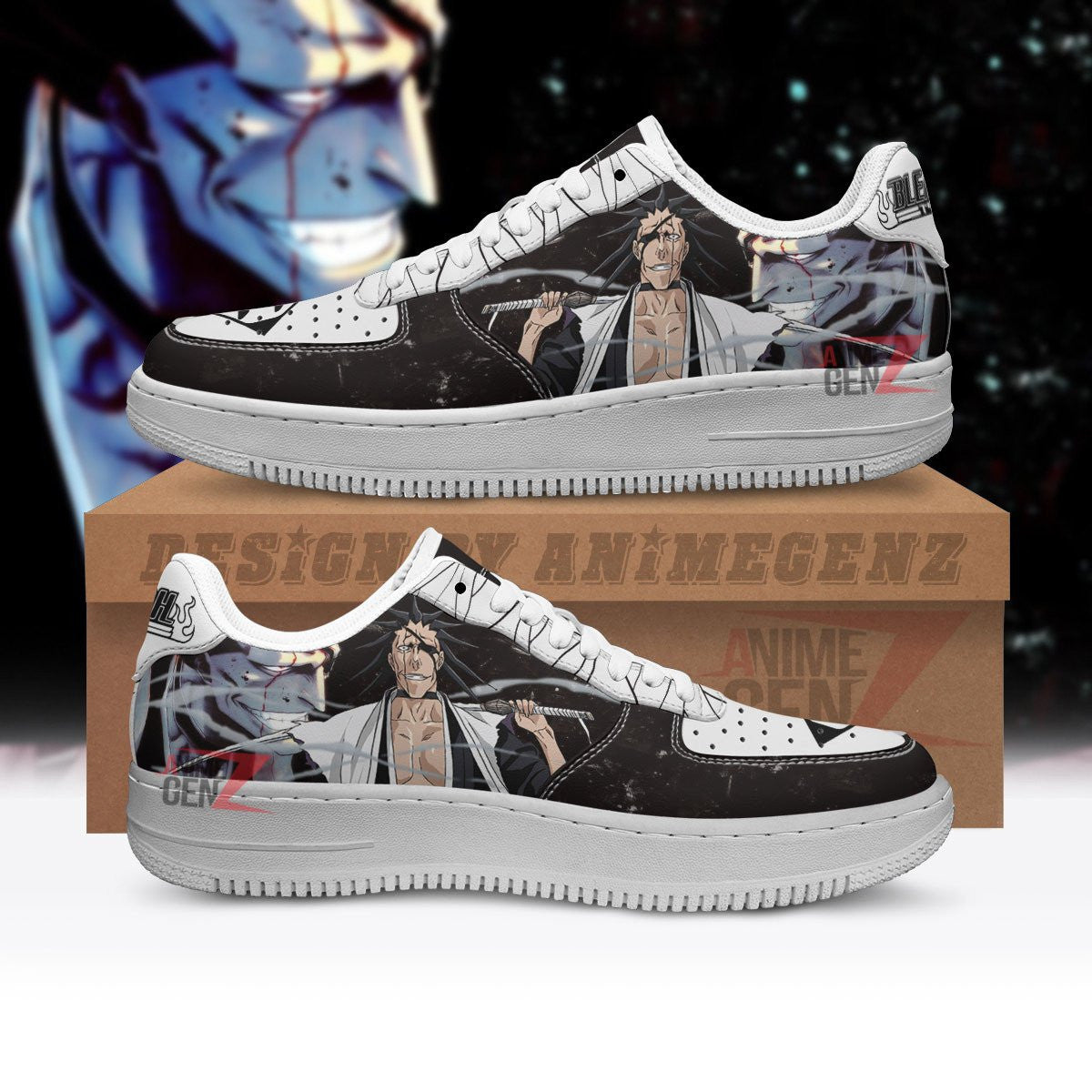 Bleach Kenpachi Zaraki Air Sneakers Custom Anime Shoes
