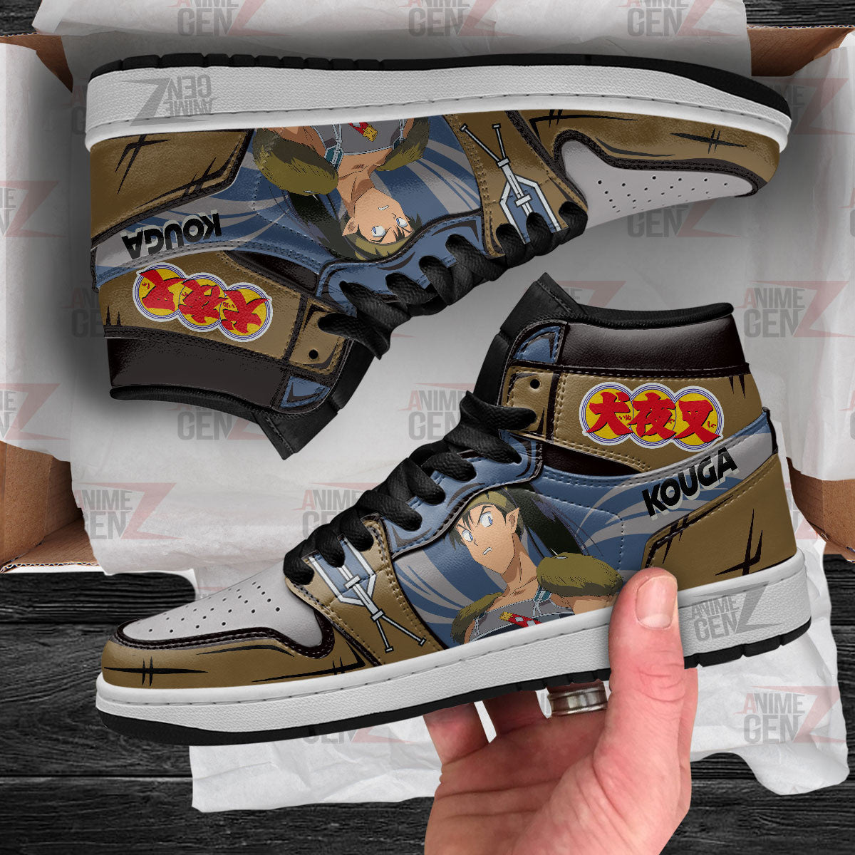 Inuyasha Kouga JD Sneakers Inuyasha Custom Anime Shoes