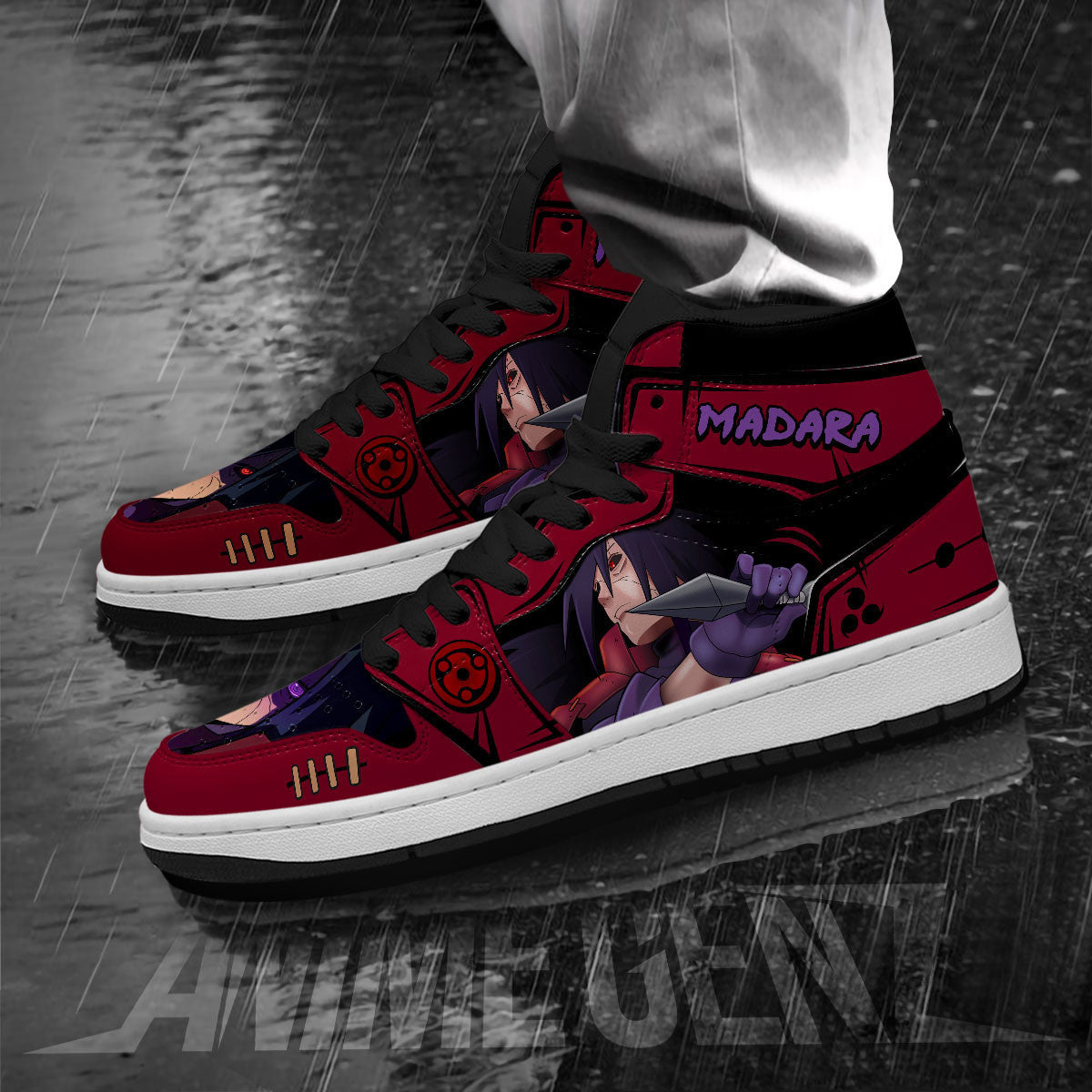 Naruto Anime JD Sneakers Madara Uchiha Anime Shoes