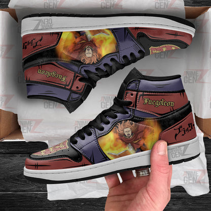 Fuegoleon Vermillion JD Sneakers Black Clover Custom Anime Shoes