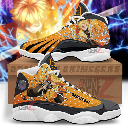 Demon Slayer Air JD13 Sneakers Agatsuma Zenitsu Sneakers Custom Anime Shoes