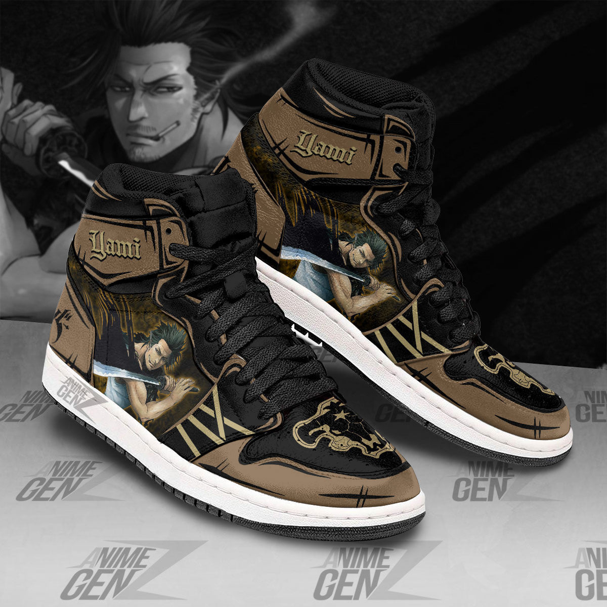 Yami Sukehiro JD Sneakers Black Clover Custom Anime Shoes