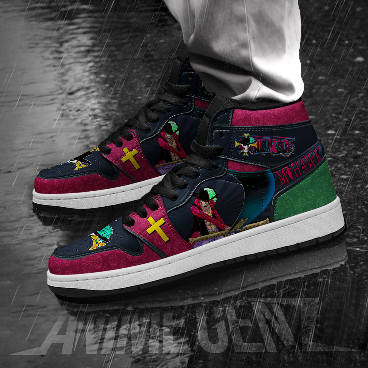 One Piece Dracule Mihawk JD Sneakers Custom Anime Shoes