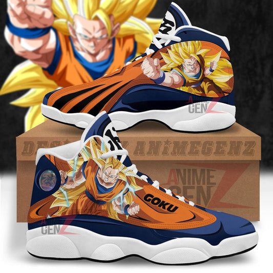 Dragon Ball Sneakers Goku Super Saiyan 3 Air Jordan 13 Custom Anime Shoes