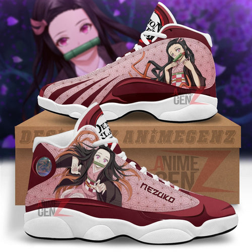Demon Slayer JD13 Sneakers Nezuko Jordan 13 Sneakers Custom Anime Shoes