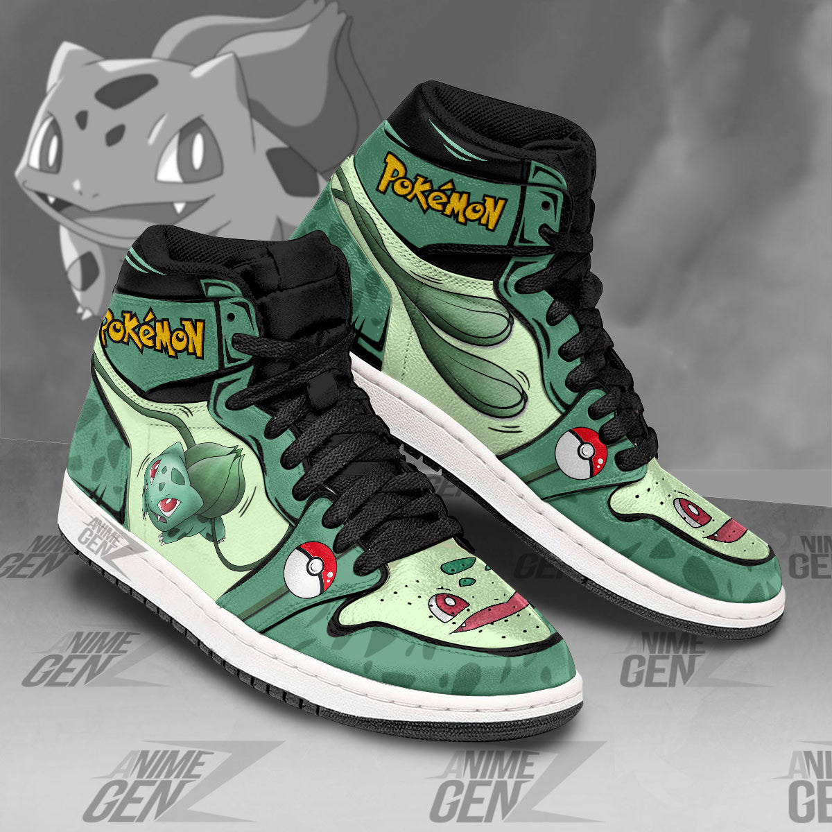 Bulbasaur JD Sneakers Pokemon Custom Anime Shoes