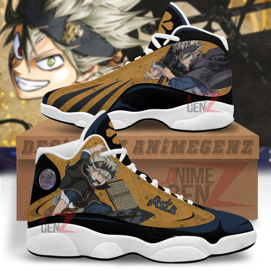 Black Clover Asta Air Jordan 13 Sneaker Custom Anime Shoes