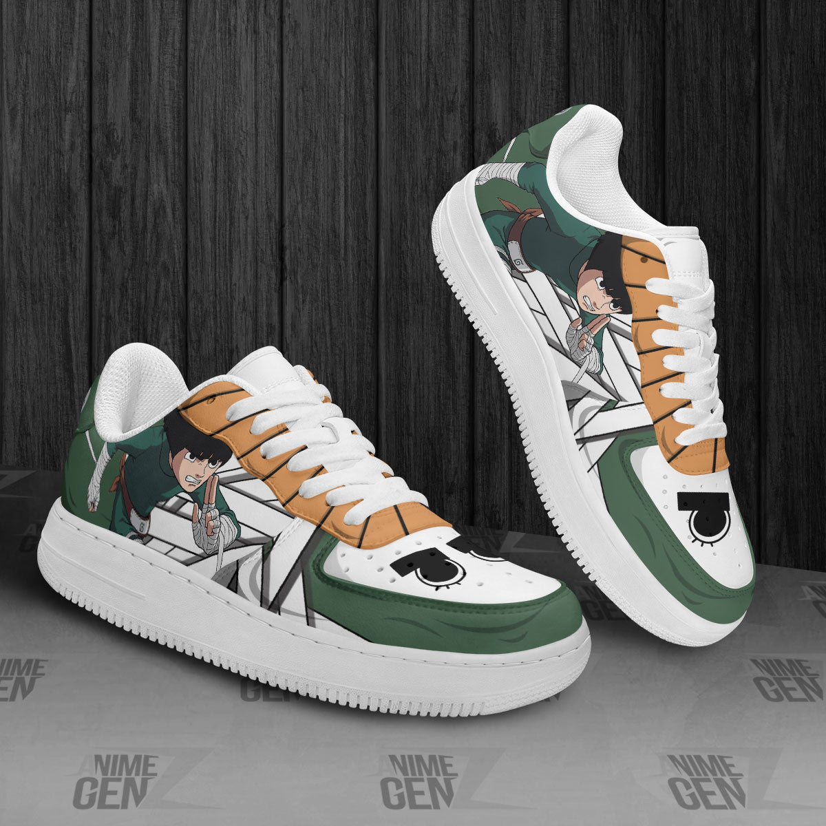Naruto Rock Lee Air Sneakers Custom Anime Shoes