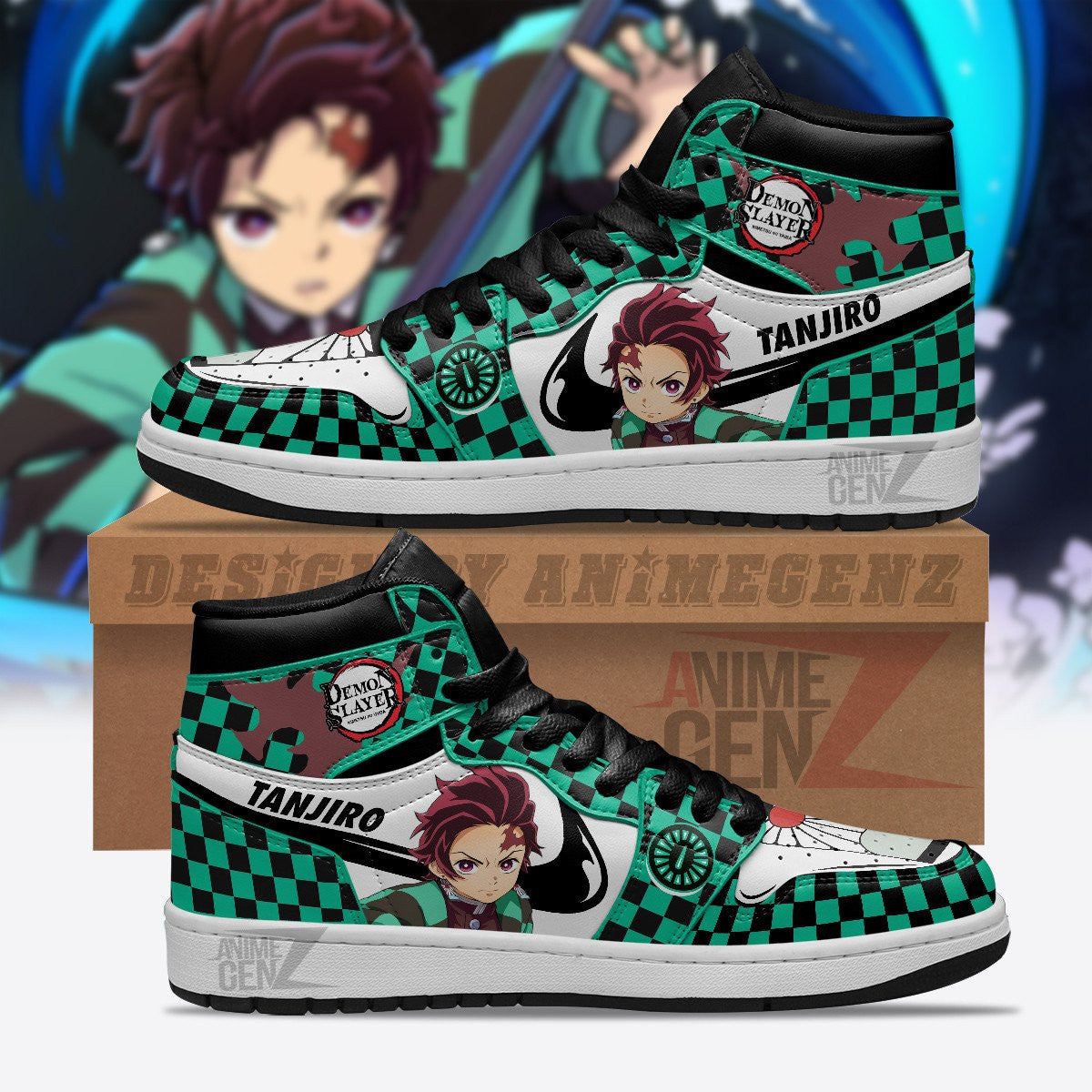 Demon Slayer Tanjiro JD Sneakers Custom Anime Shoes