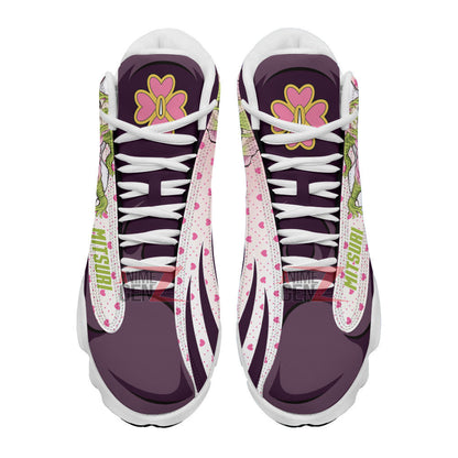 Demon Slayer Air JD13 Sneakers Mitsuri Kanroji Air Jordan 13 Custom Anime Shoes