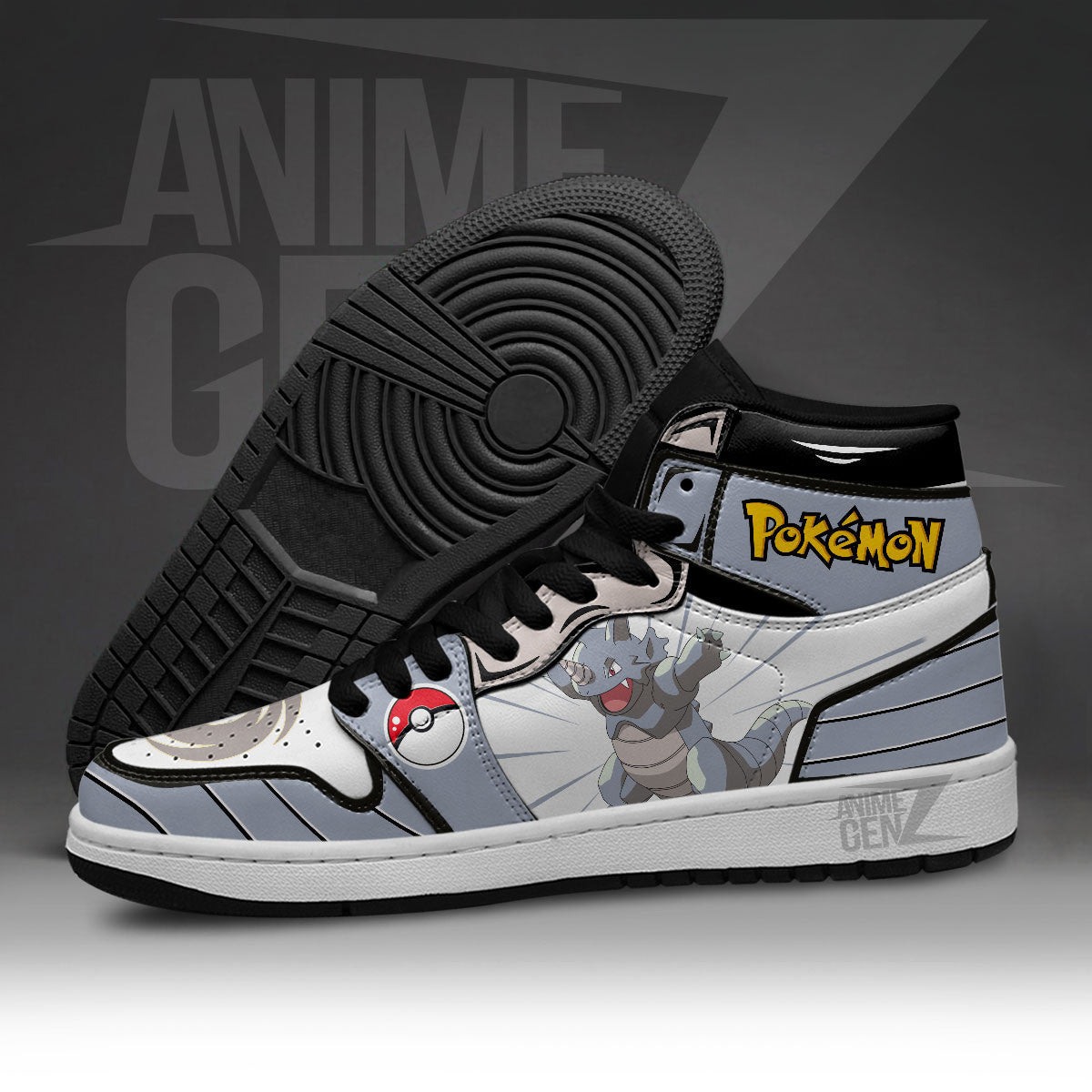 Pokemon Rhydon JD Sneakers Custom Pokemon Anime Shoes