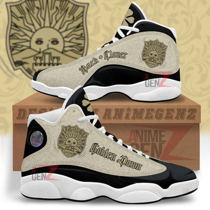 Back Clover Golden Dawn Air Jordan 13 Custom Anime Shoes