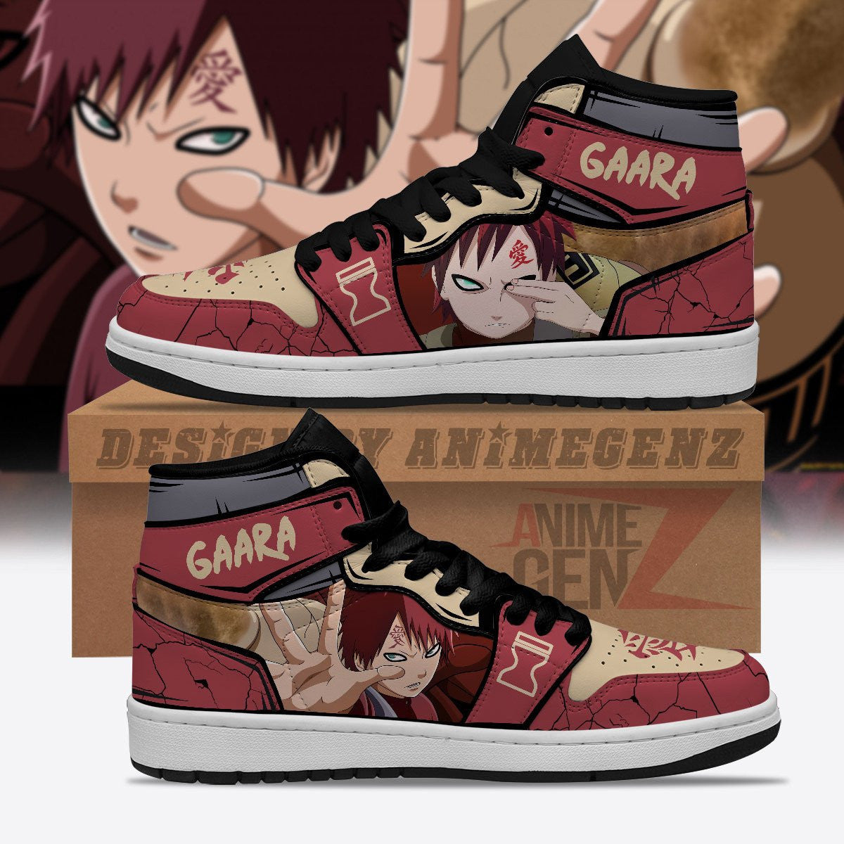 Naruto Gara JD Sneakers Custom Anime Shoes