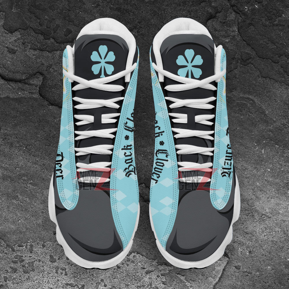 Back Clover Azure Deer Air Jordan 13 Custom Anime Shoes