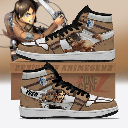 Attack On Titan JD Sneakersren Yeager Custom Anime Shoes