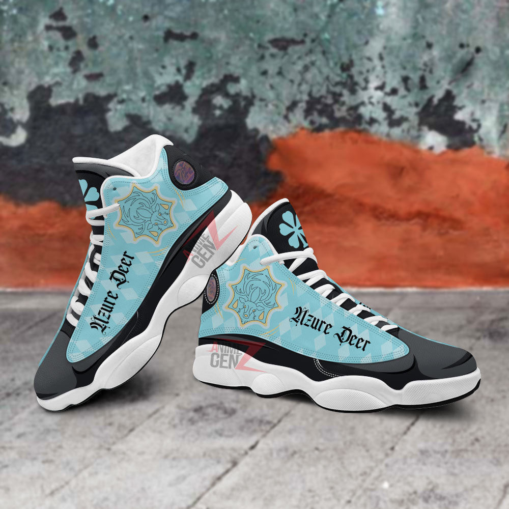 Back Clover Azure Deer Air Jordan 13 Custom Anime Shoes