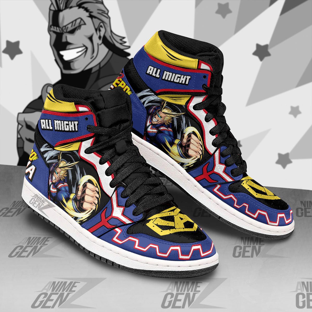 BNHA JD Sneakers My Hero Academia All Might Custom Anime Shoes