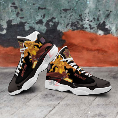 Black Clover Air Jordan 13 Sneakers Fuegoleon Vermillion Black Bull Custom Anime Shoes