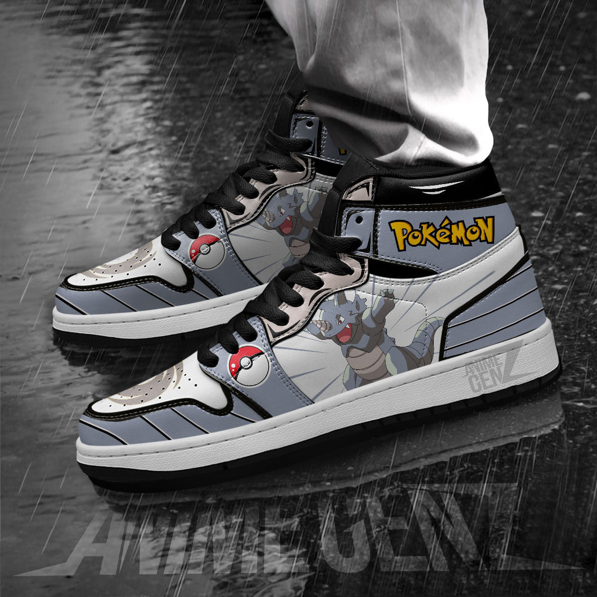 Pokemon Rhydon JD Sneakers Custom Pokemon Anime Shoes
