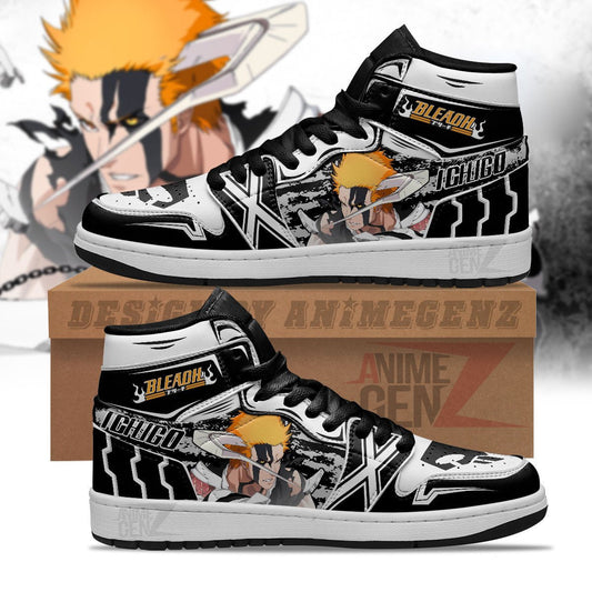 Bleach JD Sneakers Kurosaki Ichigo True Bankai Custom Anime Shoes Ph220413-01