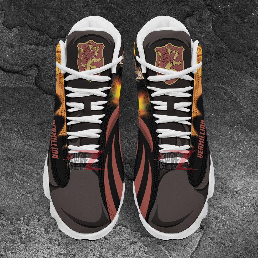 Black Clover Air Jordan 13 Sneakers Fuegoleon Vermillion Black Bull Custom Anime Shoes