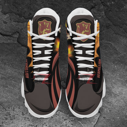 Black Clover Air Jordan 13 Sneakers Fuegoleon Vermillion Black Bull Custom Anime Shoes