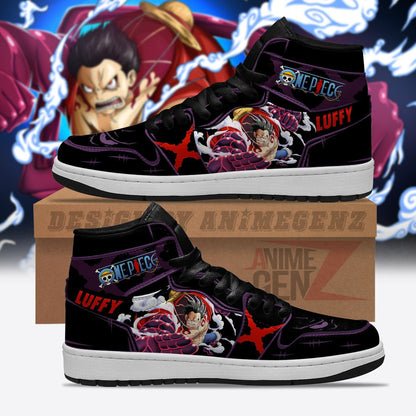 One Piece Monkey D.Luffy JD Sneakers Gear 4 Snake Man Custom Anime Shoes