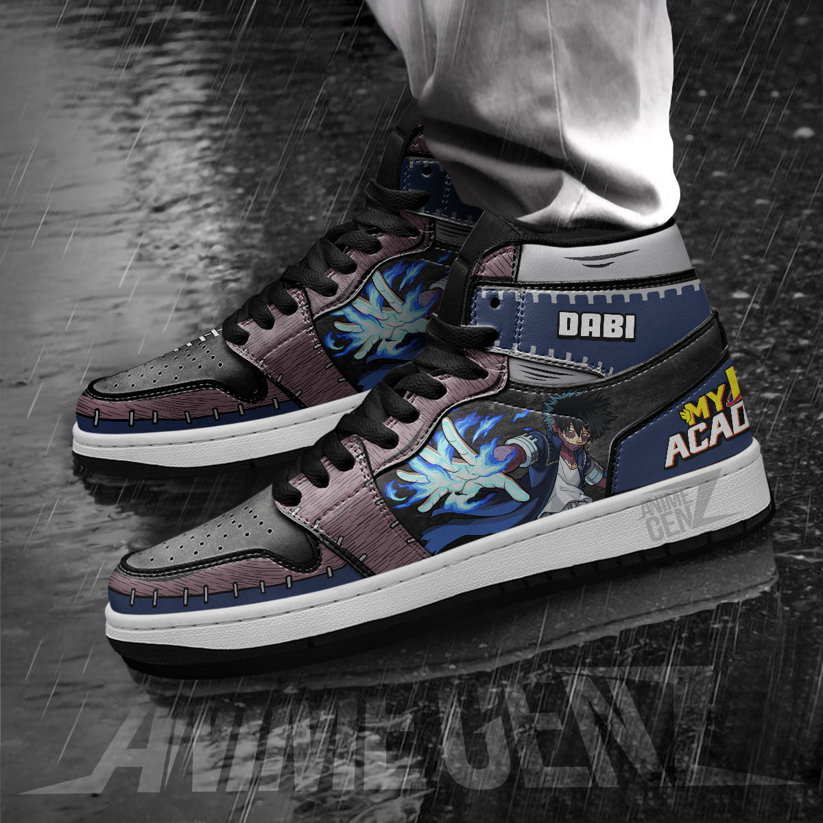 BNHA Dabi JD Sneakers Custom My Hero Academia Anime Shoes