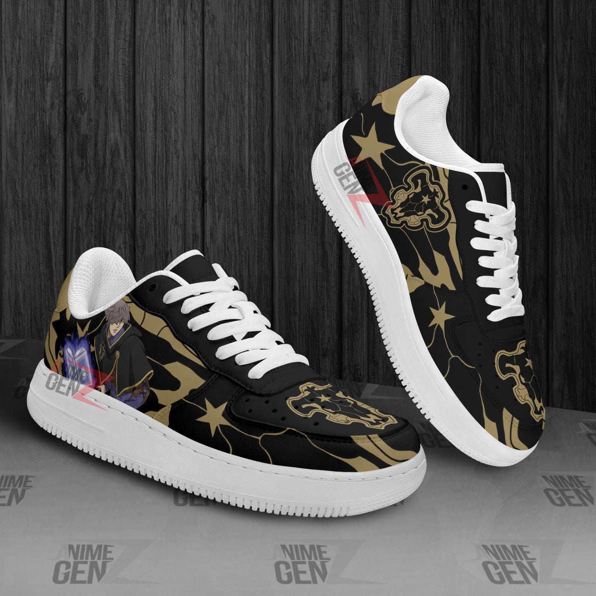 Black Clover Black Bull Air Sneakers Gauche Adlai Custom Anime Shoes