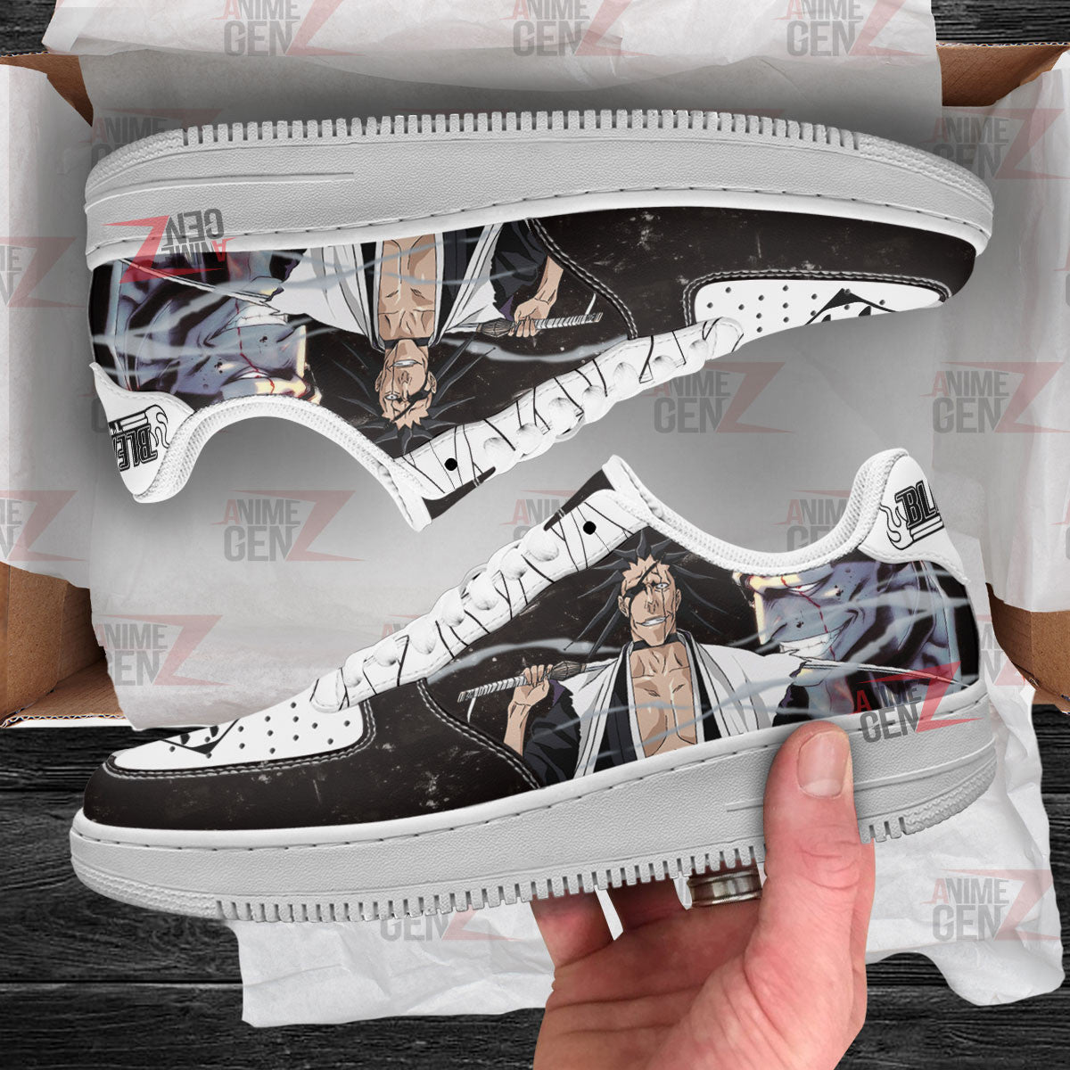 Bleach Kenpachi Zaraki Air Sneakers Custom Anime Shoes