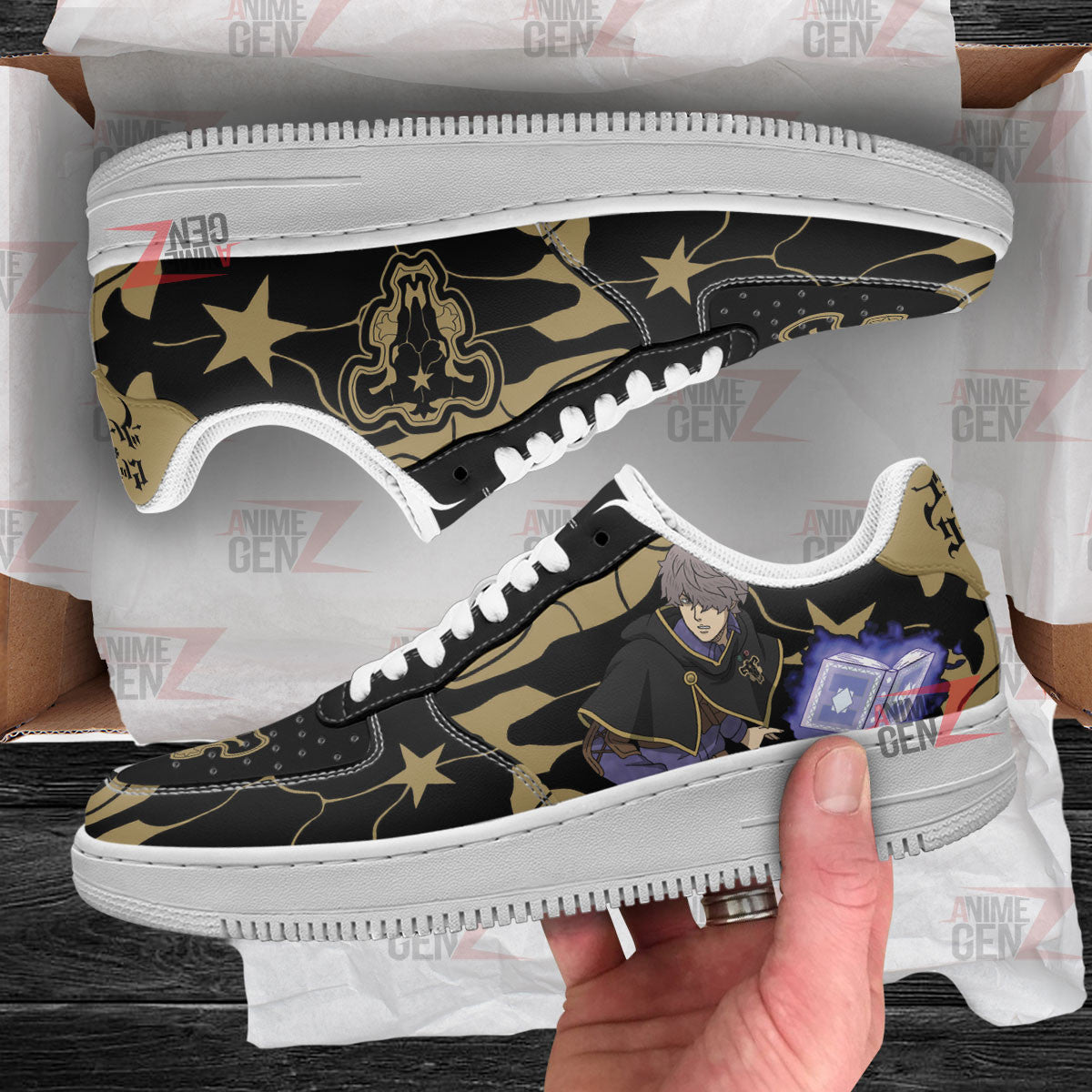 Black Clover Black Bull Air Sneakers Gauche Adlai Custom Anime Shoes