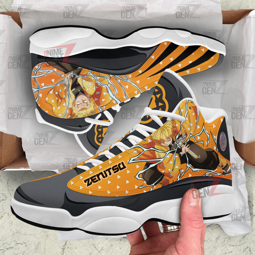 Demon Slayer Air JD13 Sneakers Agatsuma Zenitsu Sneakers Custom Anime Shoes