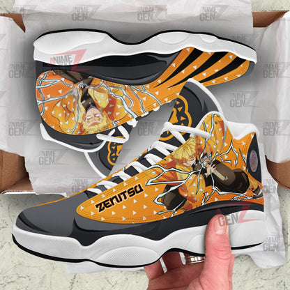 Demon Slayer Air JD13 Sneakers Agatsuma Zenitsu Sneakers Custom Anime Shoes