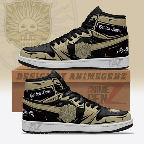 Golden Dawn JD Sneakers Black Clover Custom Anime Shoes