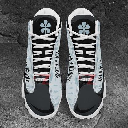 Back Clover Silver Eagle Air Jordan 13 Custom Anime Shoes