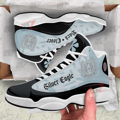 Back Clover Silver Eagle Air Jordan 13 Custom Anime Shoes