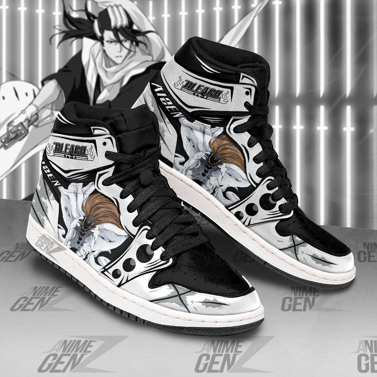 Bleach Byakuya Kuchiki JD Sneakers Custom Anime Shoes