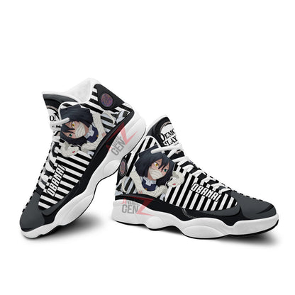 Demon Slayer JD 13 Sneakers Obanai Iguro Air Jordan 13 Custom Anime Shoes