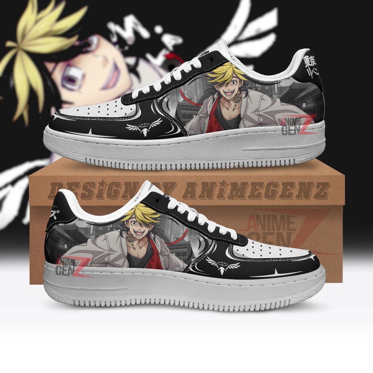 Tokyo Revengers Kazutora Hanemiya Air Sneakers Custom Anime Shoes