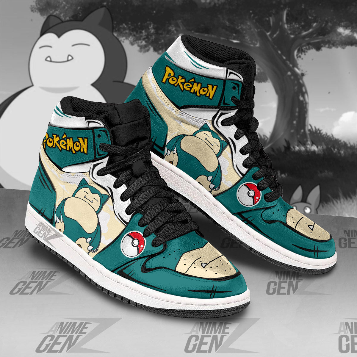 Pokemon Snorlax JD Sneakers Custom Pokemon Anime Shoes