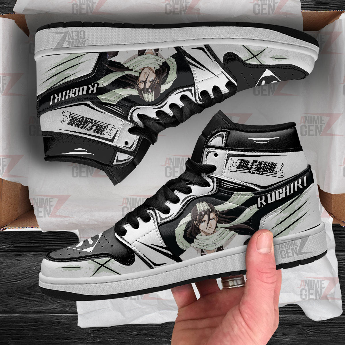 Bleach Byakuya Kuchiki JD Sneakers Custom Anime Shoes