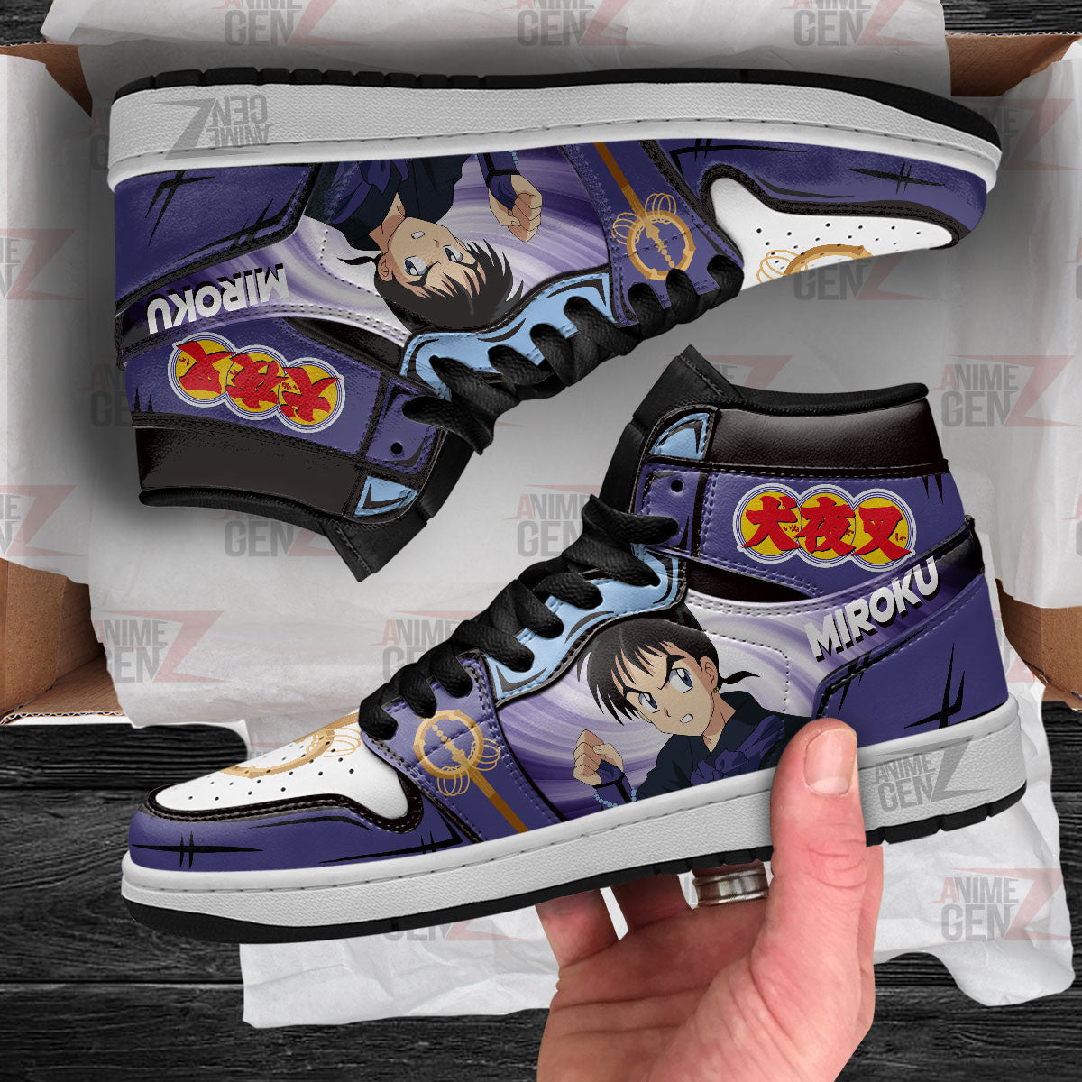 Inuyasha Miroku JD Sneakers Inuyasha Custom Anime Shoes
