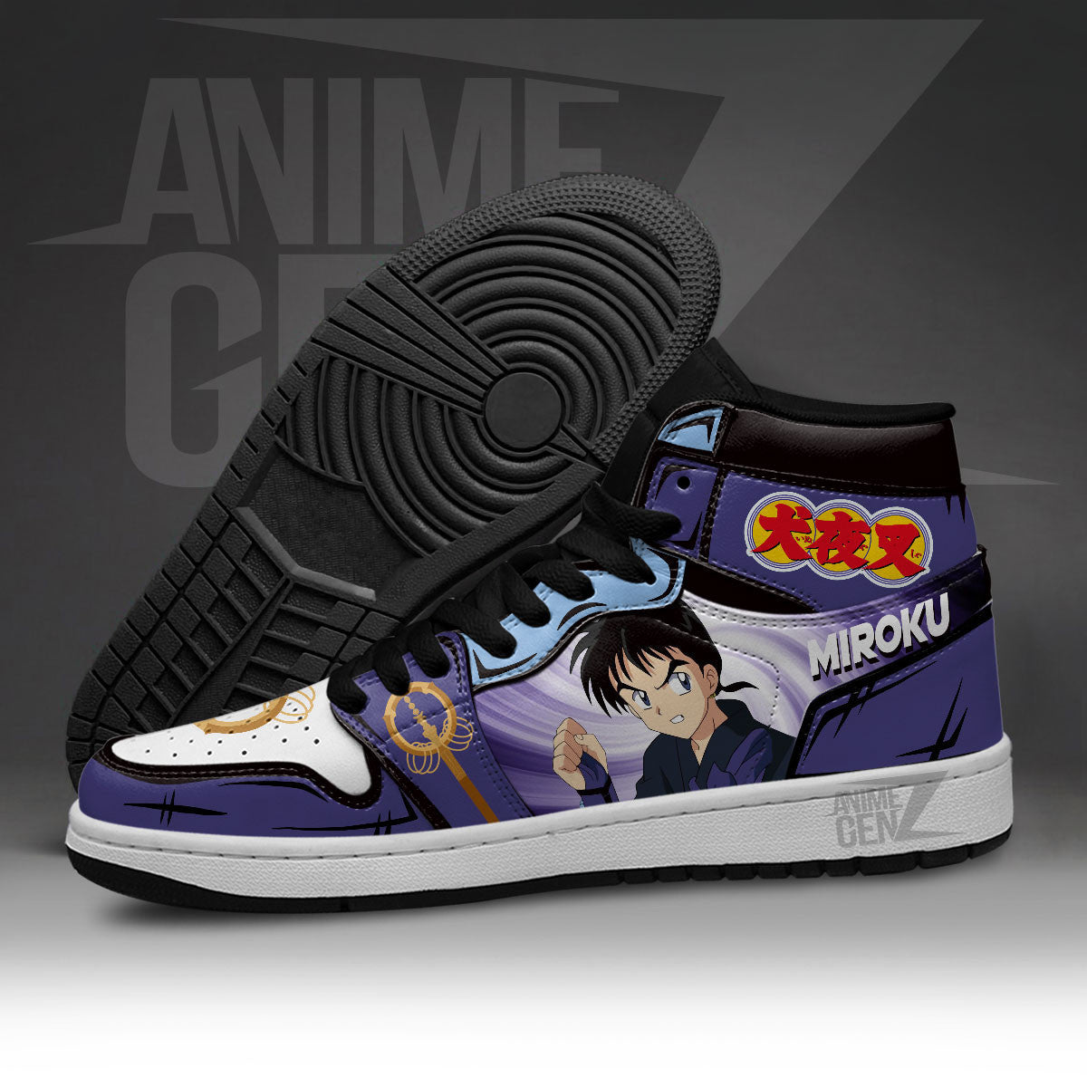 Inuyasha Miroku JD Sneakers Inuyasha Custom Anime Shoes