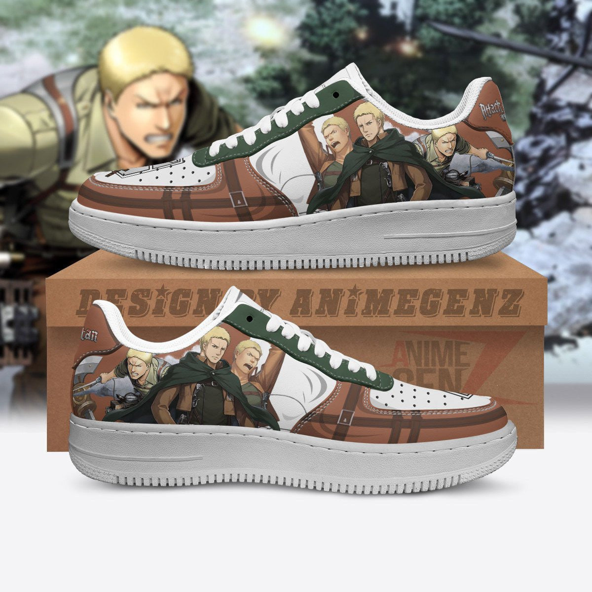 Attack On Titan Reiner Air Sneakers Custom Anime Shoes